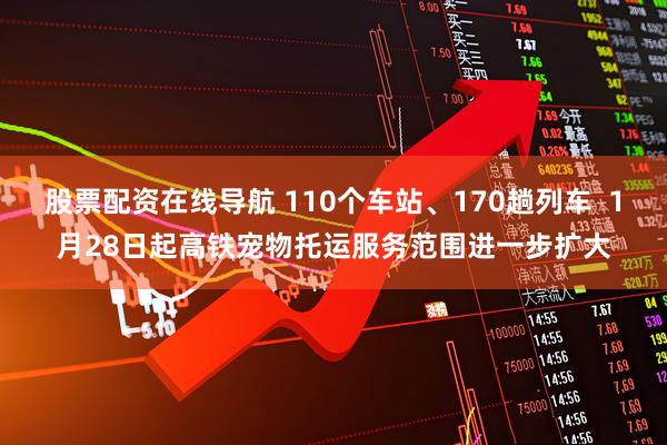 股票配资在线导航 110个车站、170趟列车  1月28日起高铁宠物托运服务范围进一步扩大